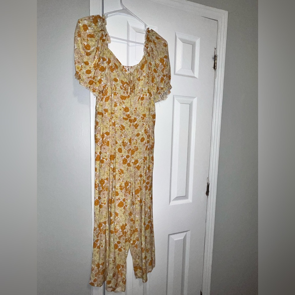 Women’s Floral Yellow Jumpsuit